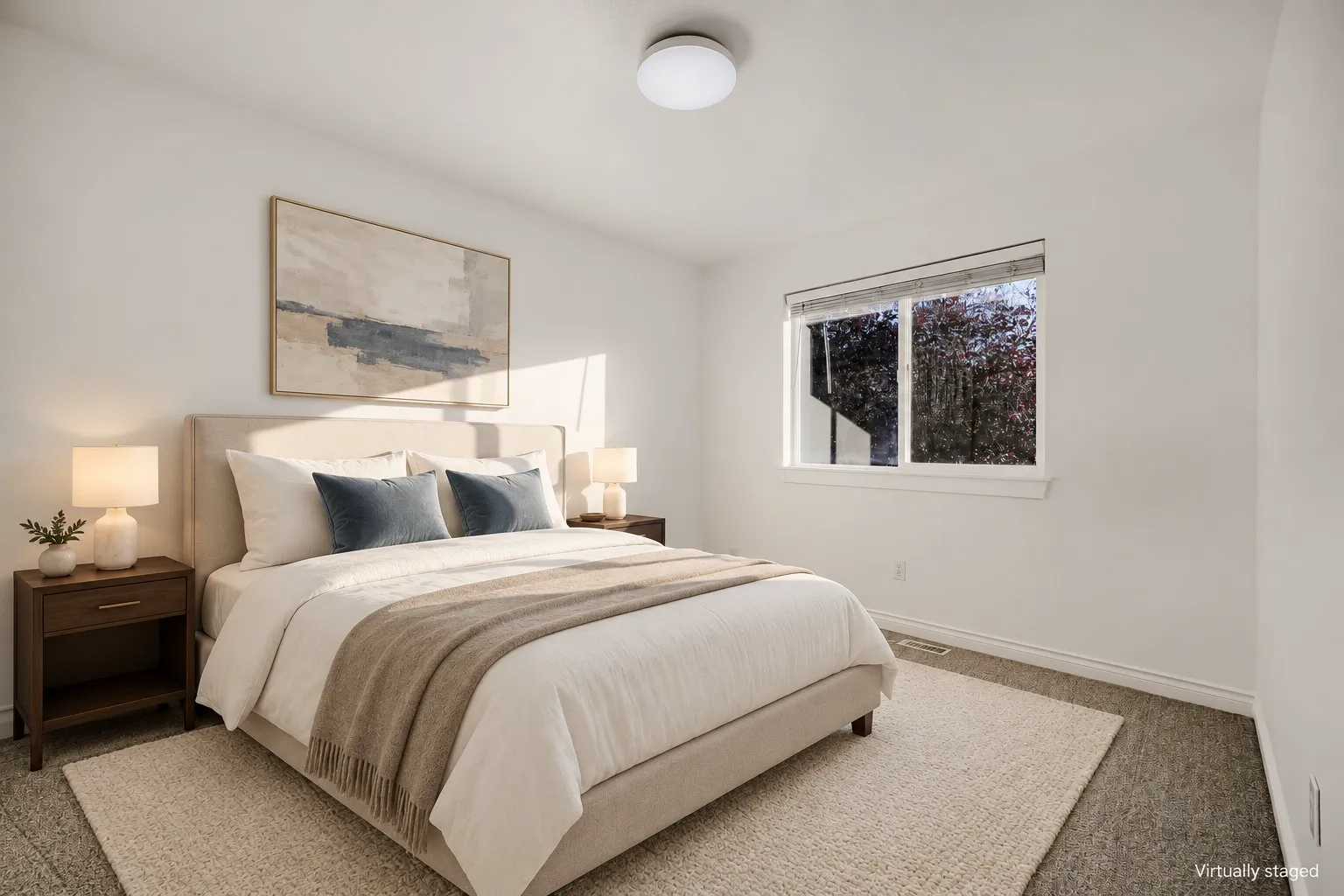 Fourth bedroom, virtually staged