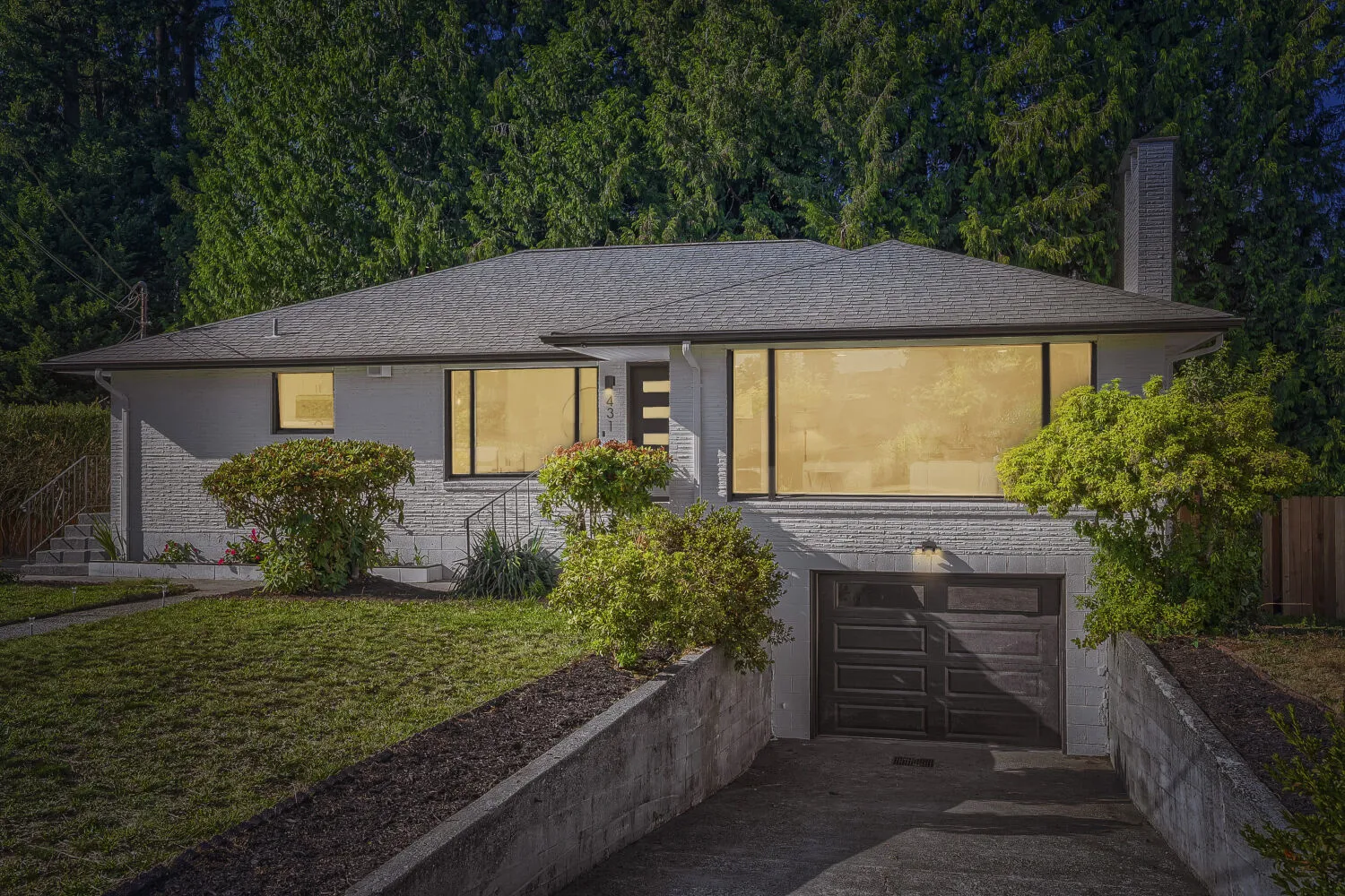 Front exterior, wide view