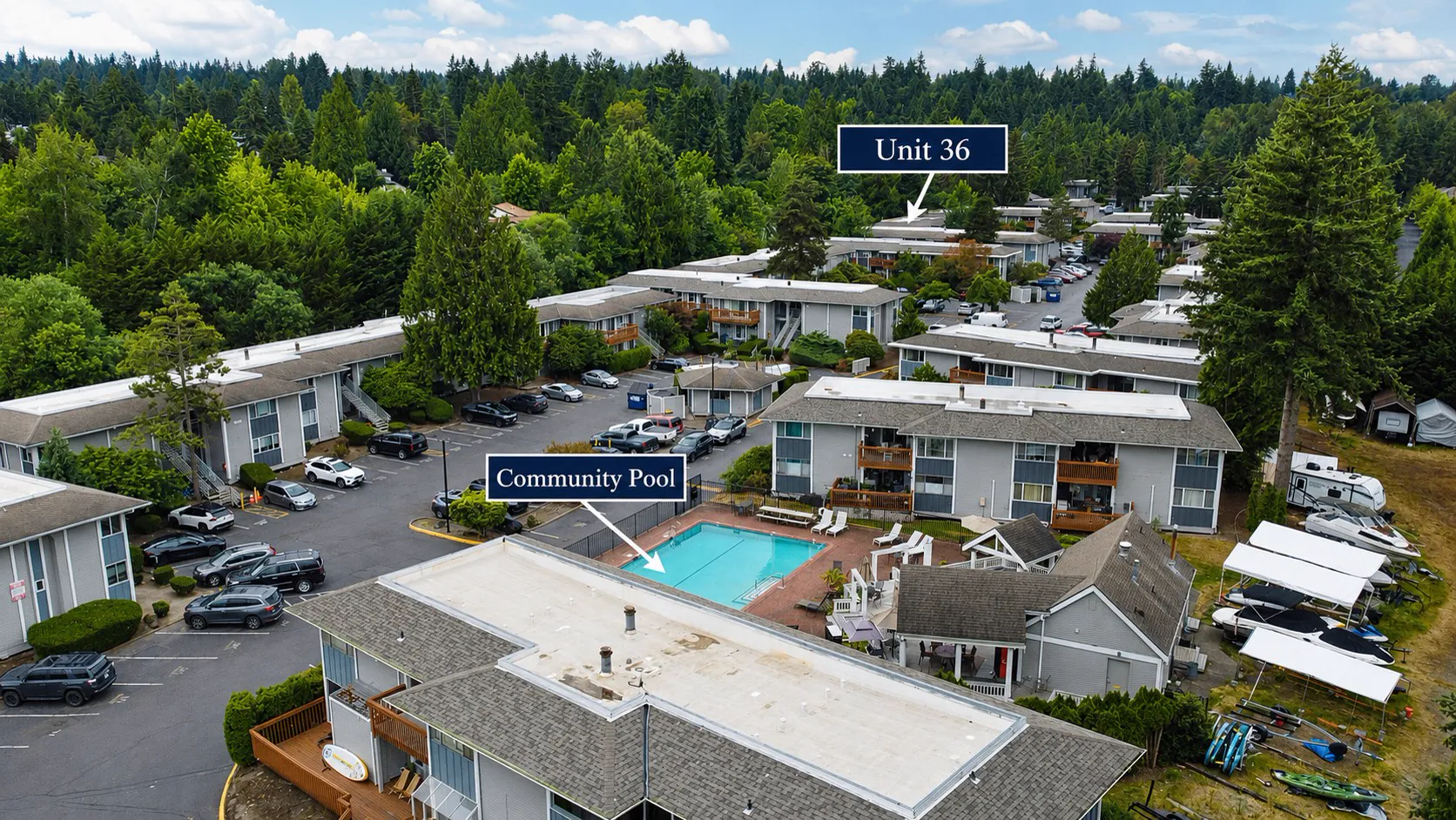 The unit beside the pool